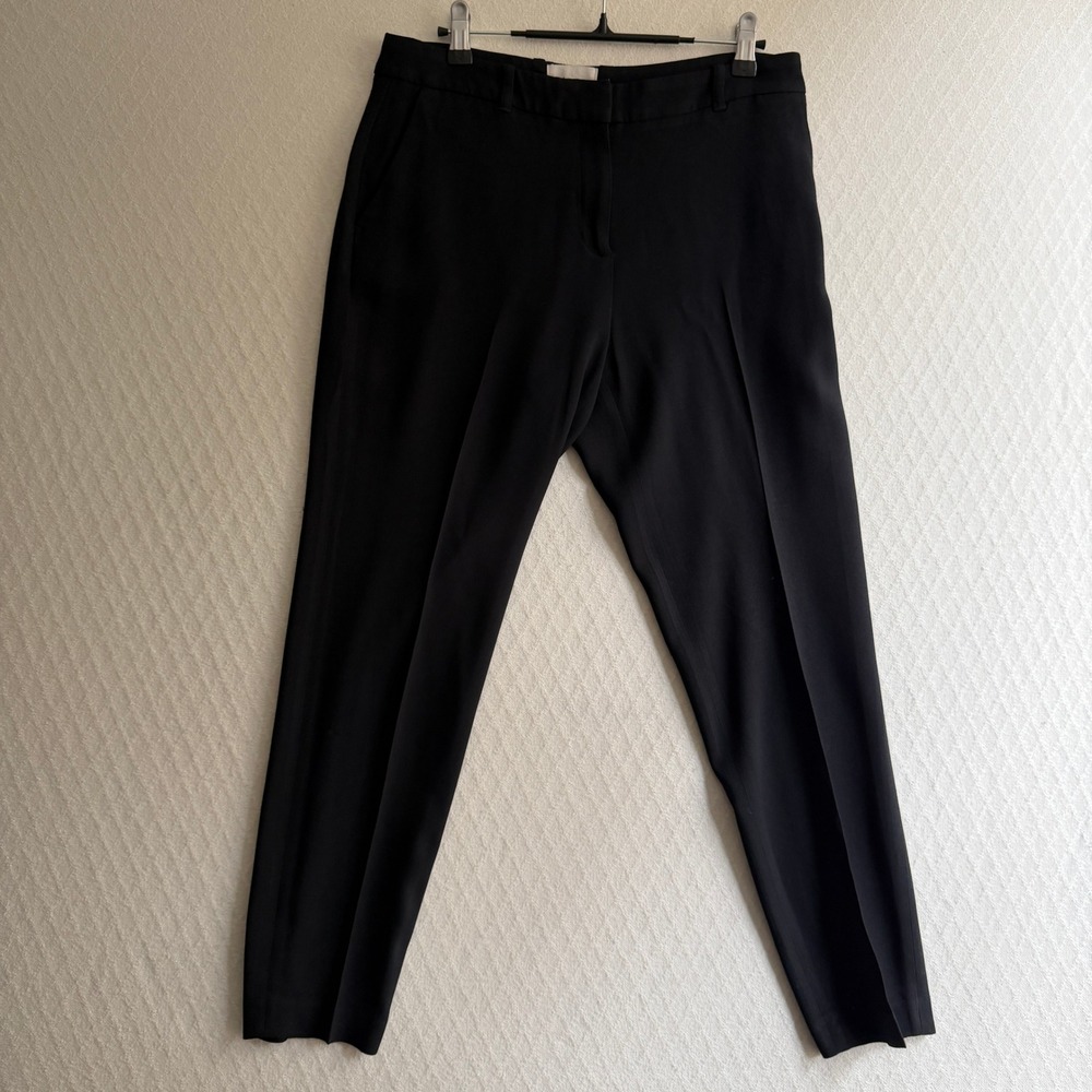 Sezane Gustavo Trousers Straight Leg Black Parisian FR 38 US 6